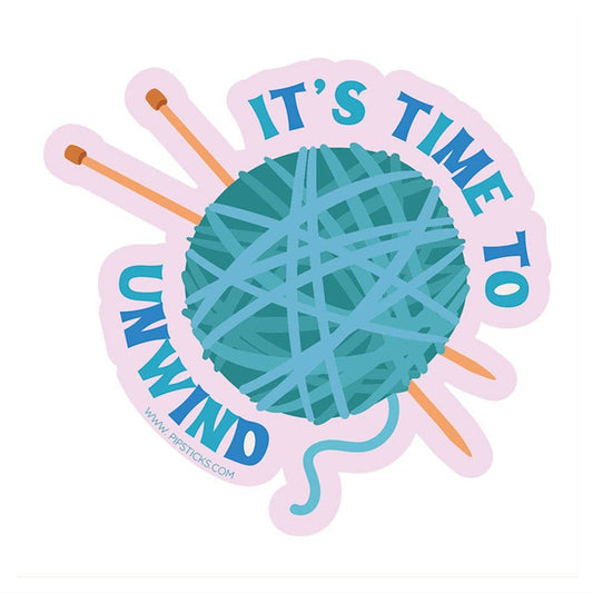 It's Time To Unwind Vinyl Sticker