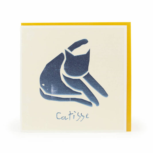 Catisse - 6x6 Matisse  Cat Art Card