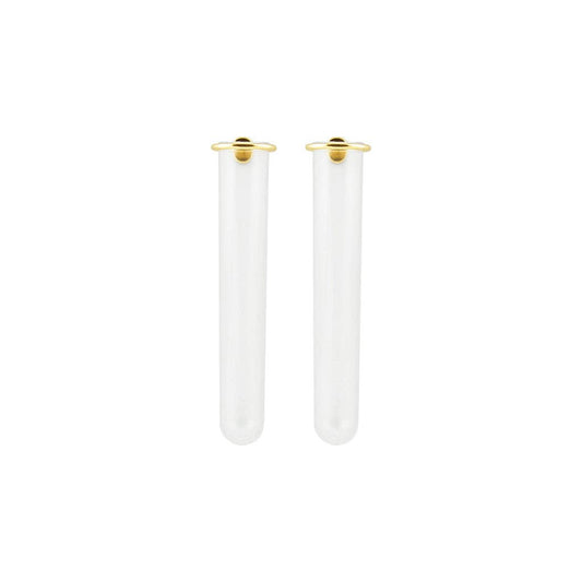 Magnetic clear vase gold