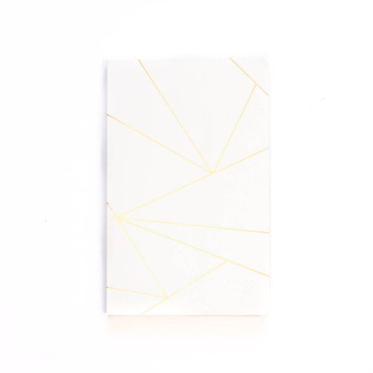 Geo White Layflat Journal