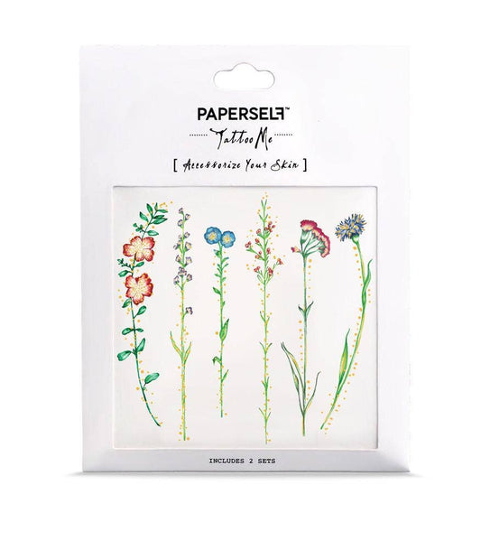 Vintage Flowers Temporary Tattoos Stickers