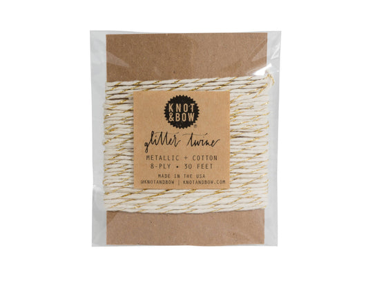 Gold Natural Glitter Twine Card
