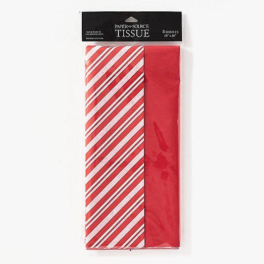 Peppermint and Red Tissue Paper