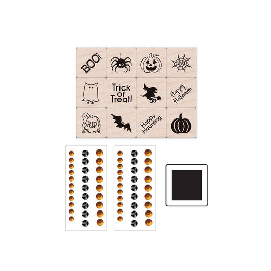 Halloween Mini Tub Rubber Stamp Set