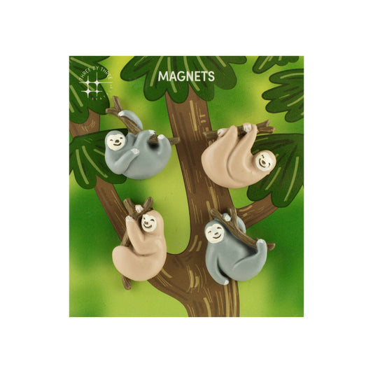 Colorful sloth magnets