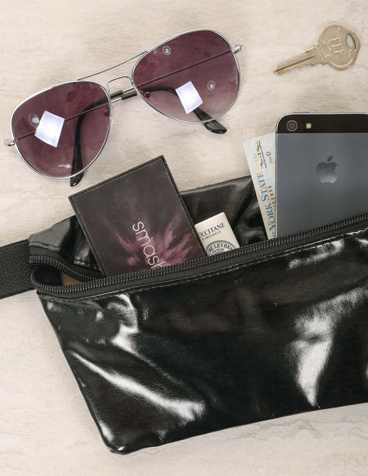 83211: Fanny Pack | Ultra Slim| Metallic Black