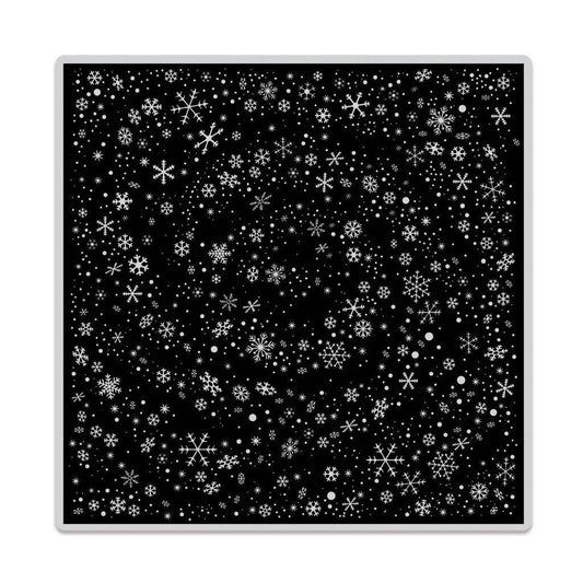 Snowflake Swirl Handmade Rubber Cling Stamp