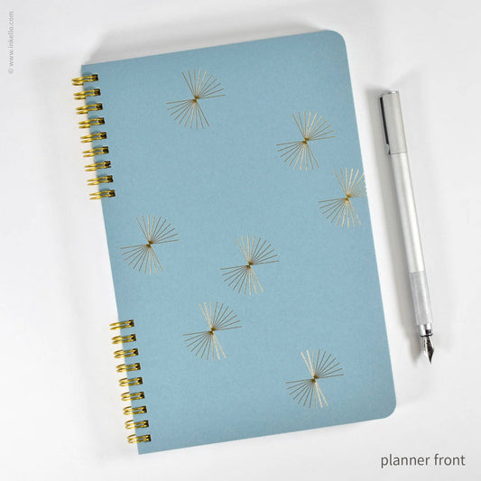 Gold Bursts Weekly Planner with Lagoon Blue Cover (#620)