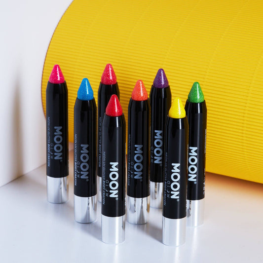 Neon UV Glow Blacklight Glitter Face & Body Crayons