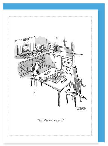 (V) PET GAMES - 5 x 7 NEW YORKER CARD