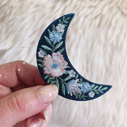 Botanical Crescent Moon Patch