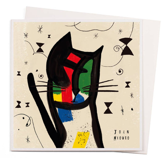 Joan Meowro - 6x6 Joan Miró Cat Art Card