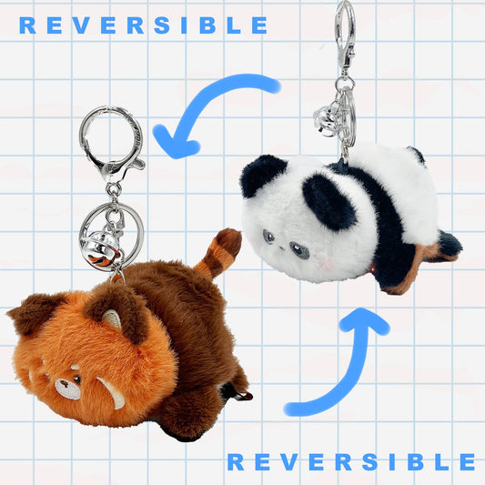 Reversible Me Keychain-Panda to Red Panda