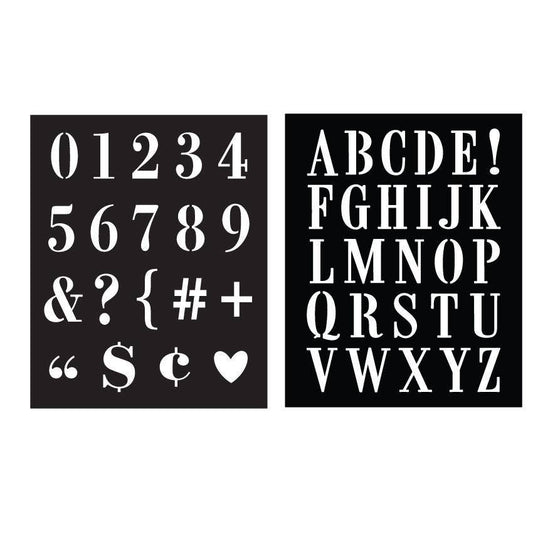 Subway Type Stencil Pair