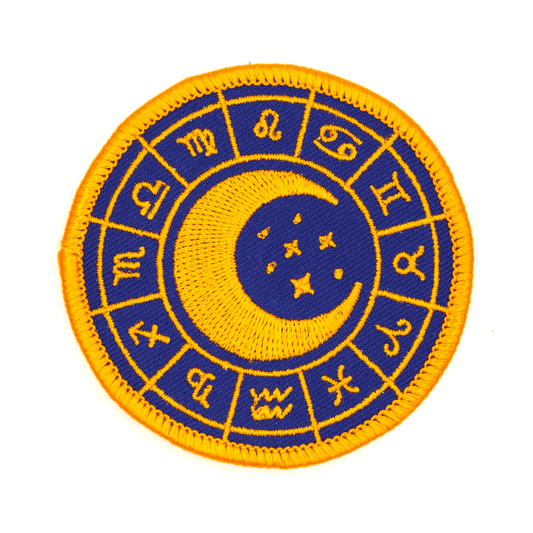 Zodiac Wheel Embroidered Iron-On Patch