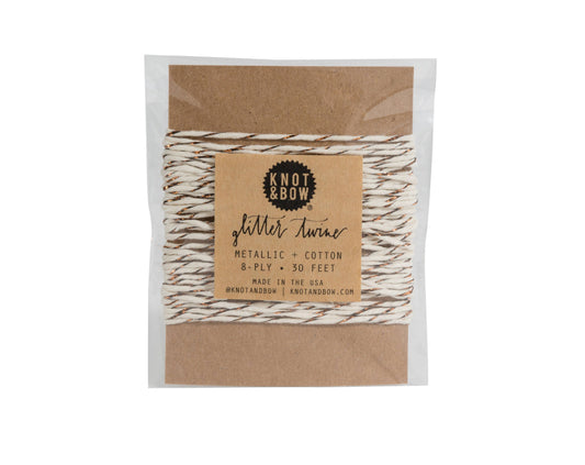 Copper Natural Glitter Twine Card