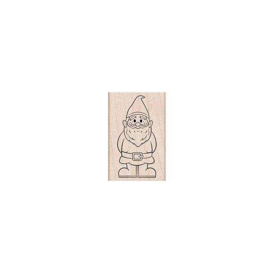 Garden Gnome Handmade Rubber Stamp