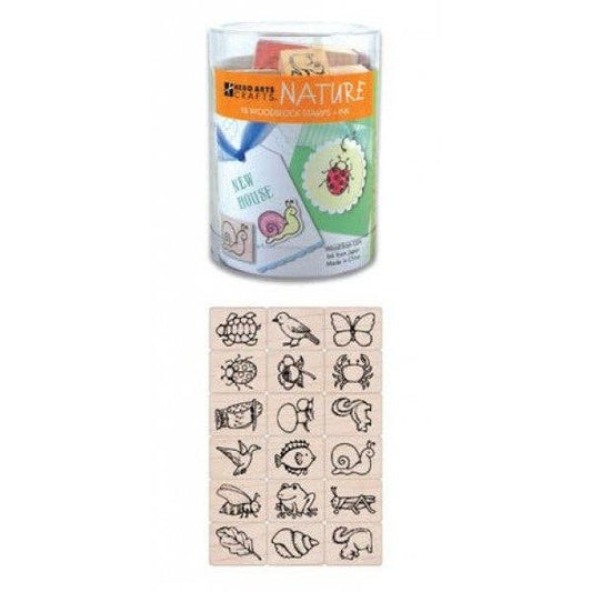Hero Arts Nature Wood Ink 'n Stamp Set