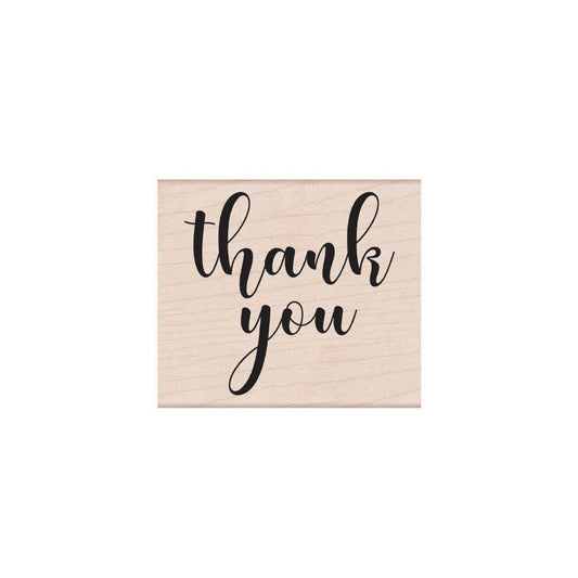 Script Thank You Handmade Rubber Stamp