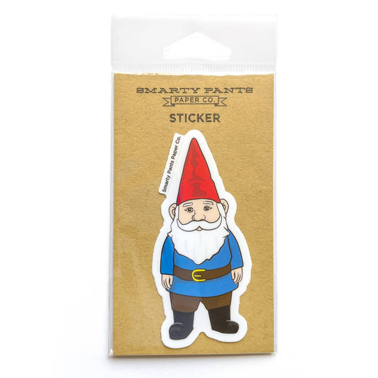 Garden Gnome Sticker: Individually packaged in a cello sleeve
