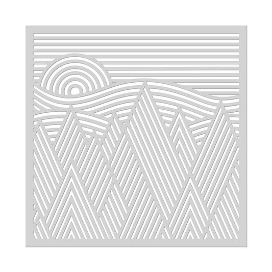 Hero Arts Graphic Mountains Stencil