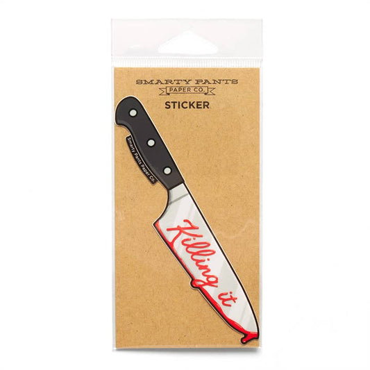 Killing It Sticker: Individually packaged in a cello sleeve