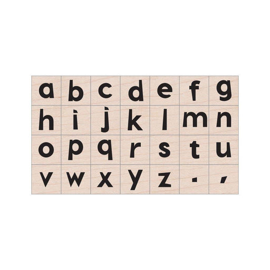 Modern Lowercase Letter Rubber Stamp Set
