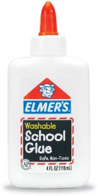 Glue, Washable School,4oz (4)