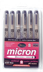 Pigma Micron Xsdk Set/ 6 Blk