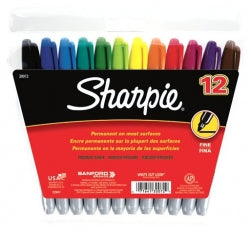 Sharpie Set, Fine 12 New Colors