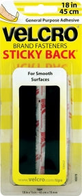 Velcro 18x3/ 4" Tape Black 6pk/ Bx