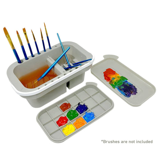 Wrapables Paint Brush Cleaner, Artist Paint Brush Holder