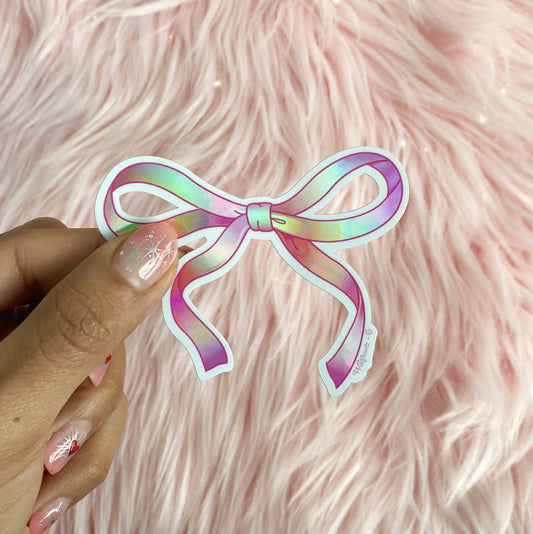Bow Sticker, Metallic