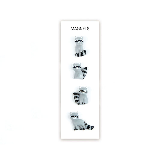 Colorful RACOON magnets s/4
