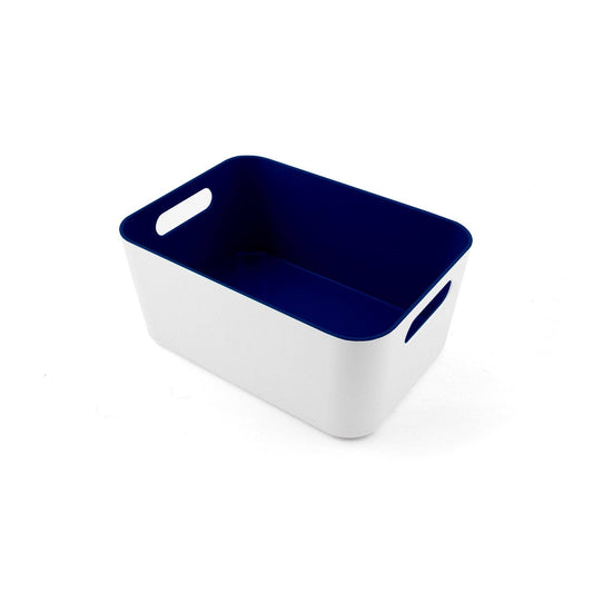 2 tone plastic tidy bin with handles