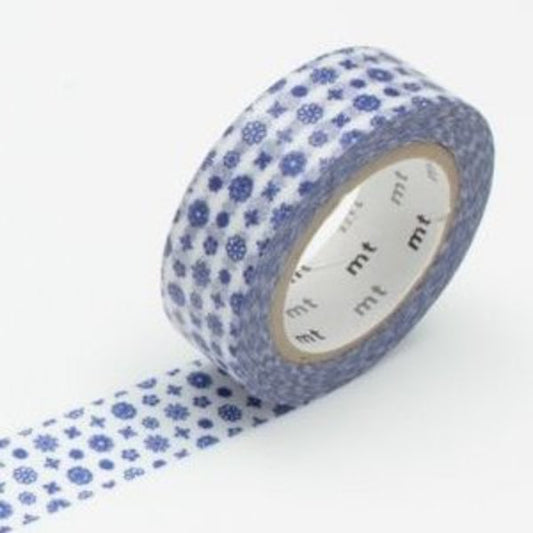 MINI FLOWR BLUE WASHI 15MM