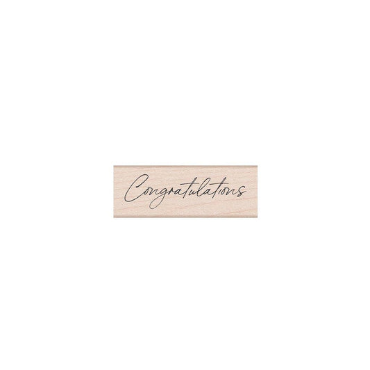 Cursive Congratulations Handmade Rubber Stamp