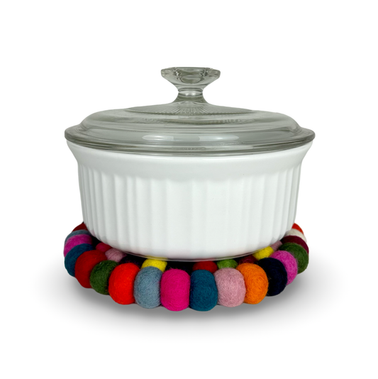 Multicolored Felt Ball Trivet