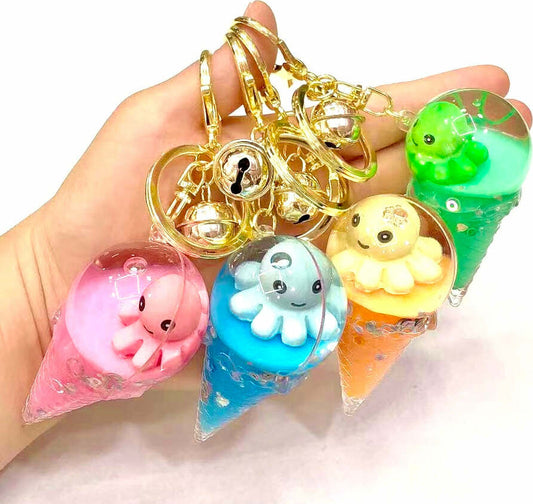 Octopus Ice Cream Floaty Key Charm (assorted)