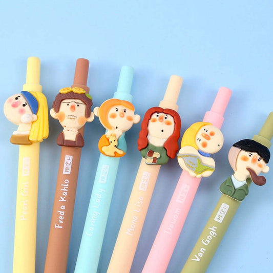 Famous Art Paintings Retractable Gel Pen