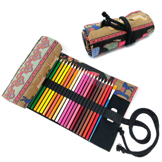 Wrapables Pencil Roll Organizer,  Wrap Pouch (72 slots)