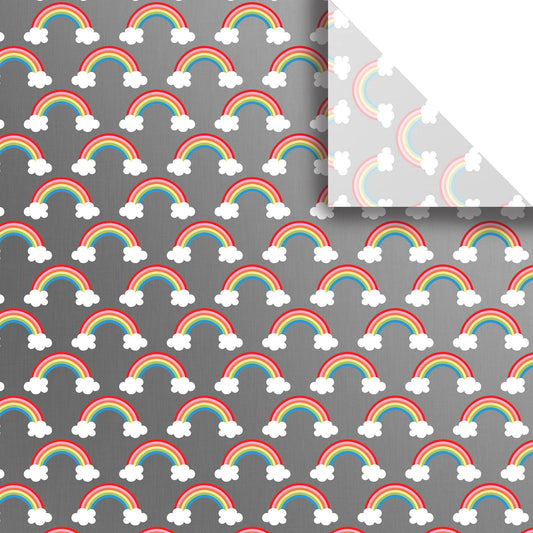 Over the Rainbow Silver Tissue - Printed