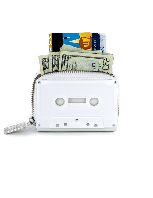 70257: Cassette Tape Wallet-BLANK-White