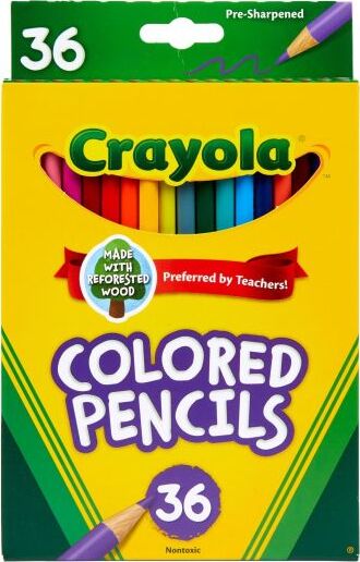 36 Ct Colored Pencils, Long