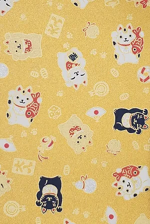 YUZENSHI: LUCKY CATS ON GOLD