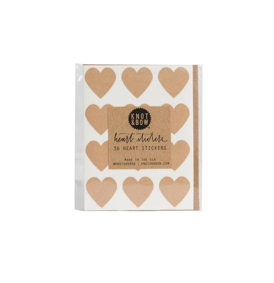 Kraft Heart Stickers
