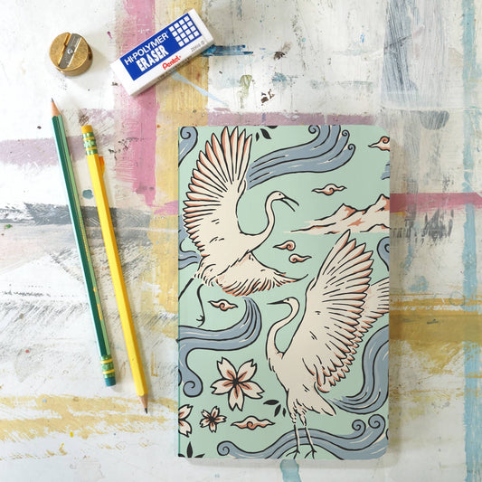 Cranes Layflat Classic Blank Notebook