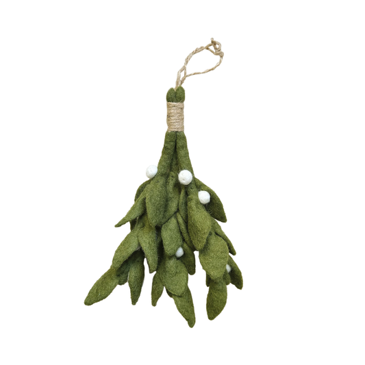 Felt Mistletoe with White Berries
