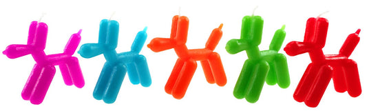 Ballon Dog Candles - 5 Piece Set