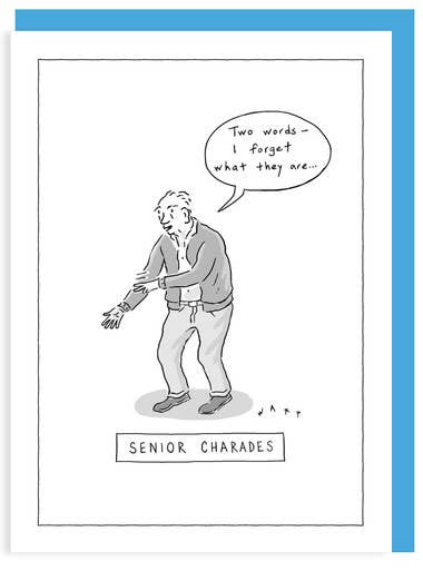 (V) SENIOR CHARADES - 5 x 7 NEW YORKER CARD